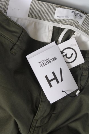 Мъжки къс панталон Selected Homme, Размер XS, Цвят Зелен, Цена 12,40 лв.