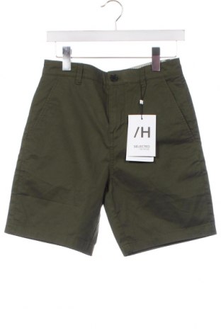 Мъжки къс панталон Selected Homme, Размер XS, Цвят Зелен, Цена 12,40 лв.