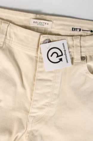 Мъжки панталон Selected Homme, Размер L, Цвят Бежов, Цена 48,88 лв.