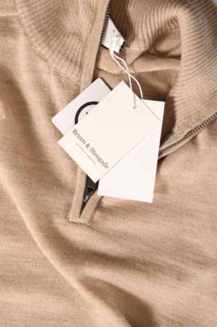 Herrenpullover Bruun & Stengade, Größe XL, Farbe Beige, Preis 25,49 €