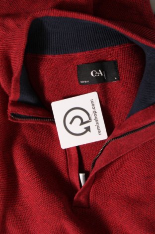 Мъжки пуловер C&A, Размер L, Цвят Червен, Цена 13,63 лв.