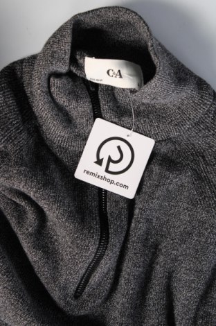 Мъжки пуловер C&A, Размер L, Цвят Сив, Цена 8,41 лв.