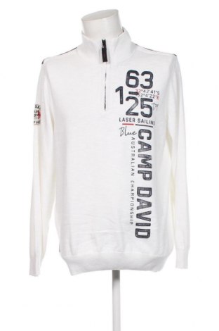 Ανδρικό πουλόβερ Camp David, Μέγεθος XL, Χρώμα Λευκό, Τιμή 36,08 €