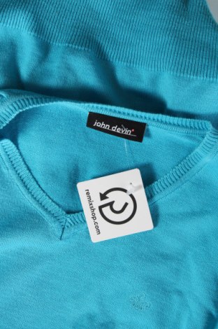 Herrenpullover John Devin, Größe M, Farbe Blau, Preis 8,48 €