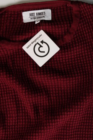 Herrenpullover Just Junkies, Größe M, Farbe Rot, Preis € 11,12