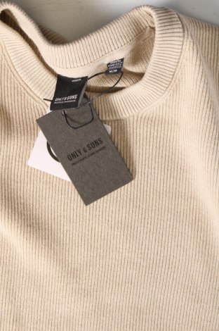 Ανδρικό πουλόβερ Only & Sons, Μέγεθος M, Χρώμα  Μπέζ, Τιμή 10,67 €
