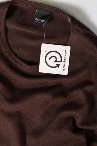 Ανδρικό πουλόβερ Only & Sons, Μέγεθος L, Χρώμα Καφέ, Τιμή 11,38 €