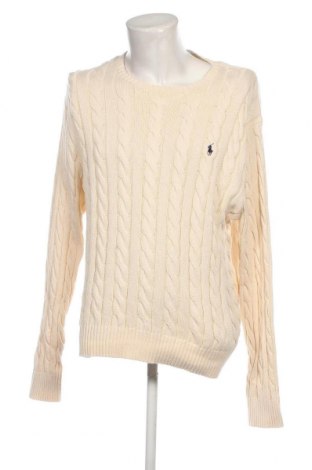 Męski sweter Polo By Ralph Lauren, Rozmiar XL, Kolor ecru, Cena 390,49 zł