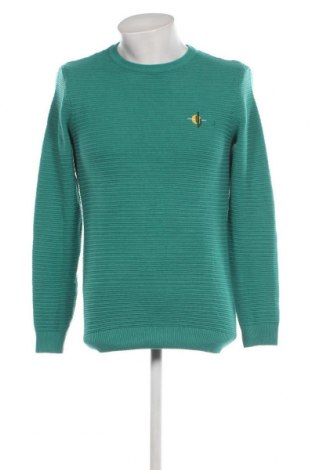 Мъжки пуловер Pull&Bear, Размер S, Цвят Зелен, Цена 13,05 лв.