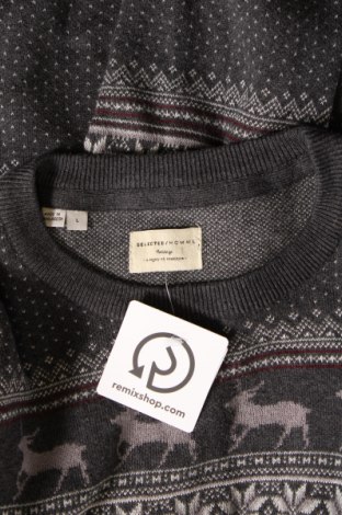 Мъжки пуловер Selected Homme, Размер L, Цвят Сив, Цена 27,20 лв.