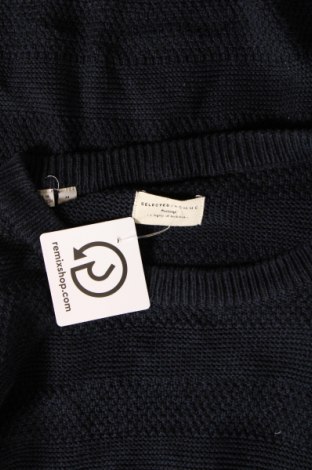 Мъжки пуловер Selected Homme, Размер M, Цвят Син, Цена 27,20 лв.