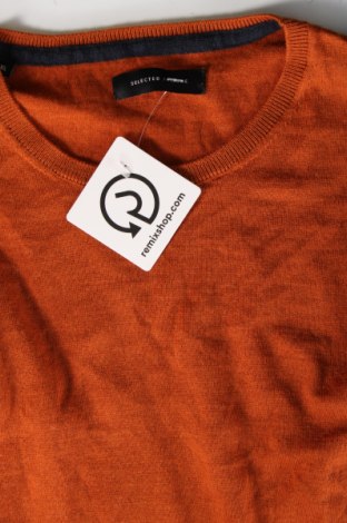 Мъжки пуловер Selected Homme, Размер XL, Цвят Оранжев, Цена 27,20 лв.