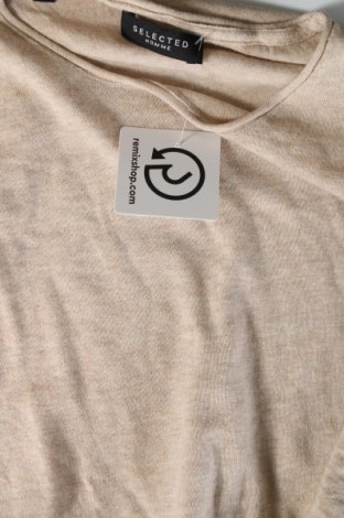 Ανδρικό πουλόβερ Selected Homme, Μέγεθος L, Χρώμα  Μπέζ, Τιμή 14,72 €