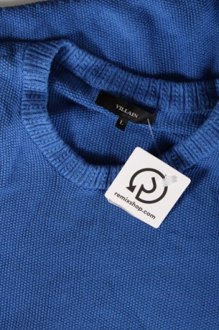 Herrenpullover Villain, Größe L, Farbe Blau, Preis € 10,70