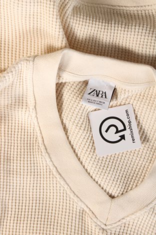 Pulover de bărbați Zara, Mărime S, Culoare Ecru, Preț 42,10 Lei