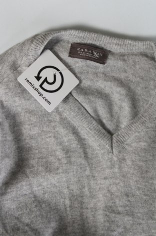 Мъжки пуловер Zara Man, Размер M, Цвят Сив, Цена 14,40 лв.