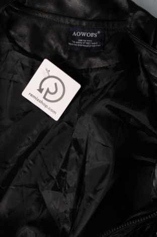 Ανδρικό δερμάτινο μπουφάν Aowofs, Μέγεθος M, Χρώμα Μαύρο, Τιμή 24,25 €
