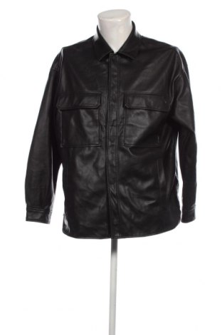 Pánská kožená bunda  Bershka, Velikost M, Barva Černá, Cena  586,00 Kč