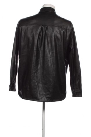 Pánska kožená bunda  Bershka, Veľkosť M, Farba Čierna, Cena  25,00 €