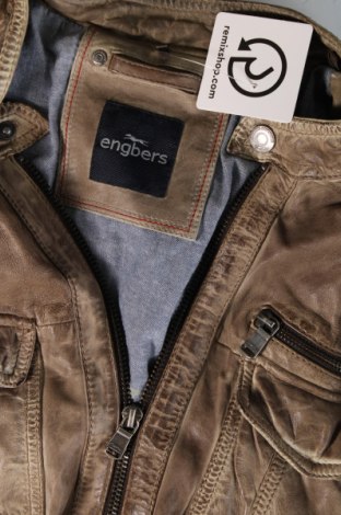 Pánska kožená bunda  Engbers, Veľkosť M, Farba Sivá, Cena  64,07 €