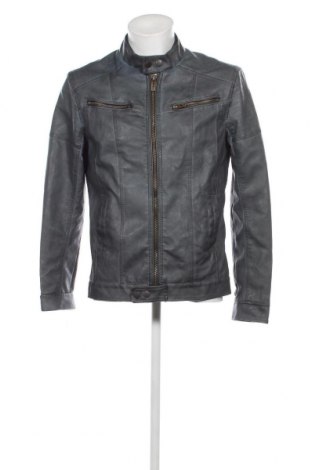 Herren Lederjacke Manguun, Größe M, Farbe Blau, Preis 28,99 €