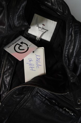 Ανδρικό δερμάτινο μπουφάν Pepe Jeans, Μέγεθος XL, Χρώμα Μαύρο, Τιμή 212,78 €
