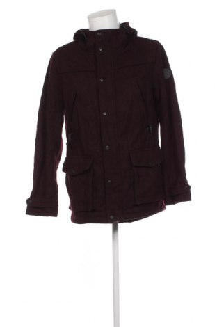Мъжко палто Pull&Bear, Размер L, Цвят Червен, Цена 53,50 лв.
