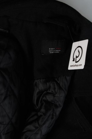 Мъжко палто Zara Man, Размер S, Цвят Черен, Цена 36,04 лв.