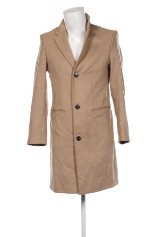 Мъжко палто Zara Man, Размер M, Цвят Бежов, Цена 40,80 лв.