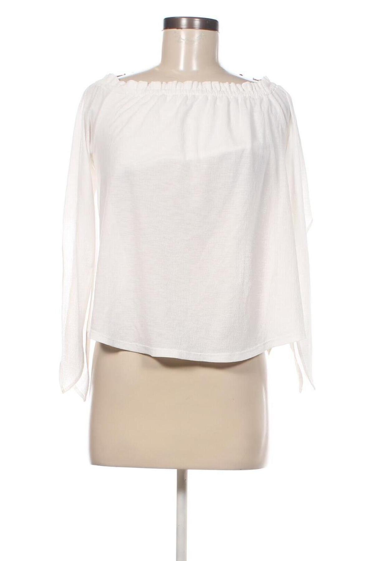 Γυναικεία μπλούζα Bershka, Μέγεθος S, Χρώμα Λευκό, Τιμή 1,88 €