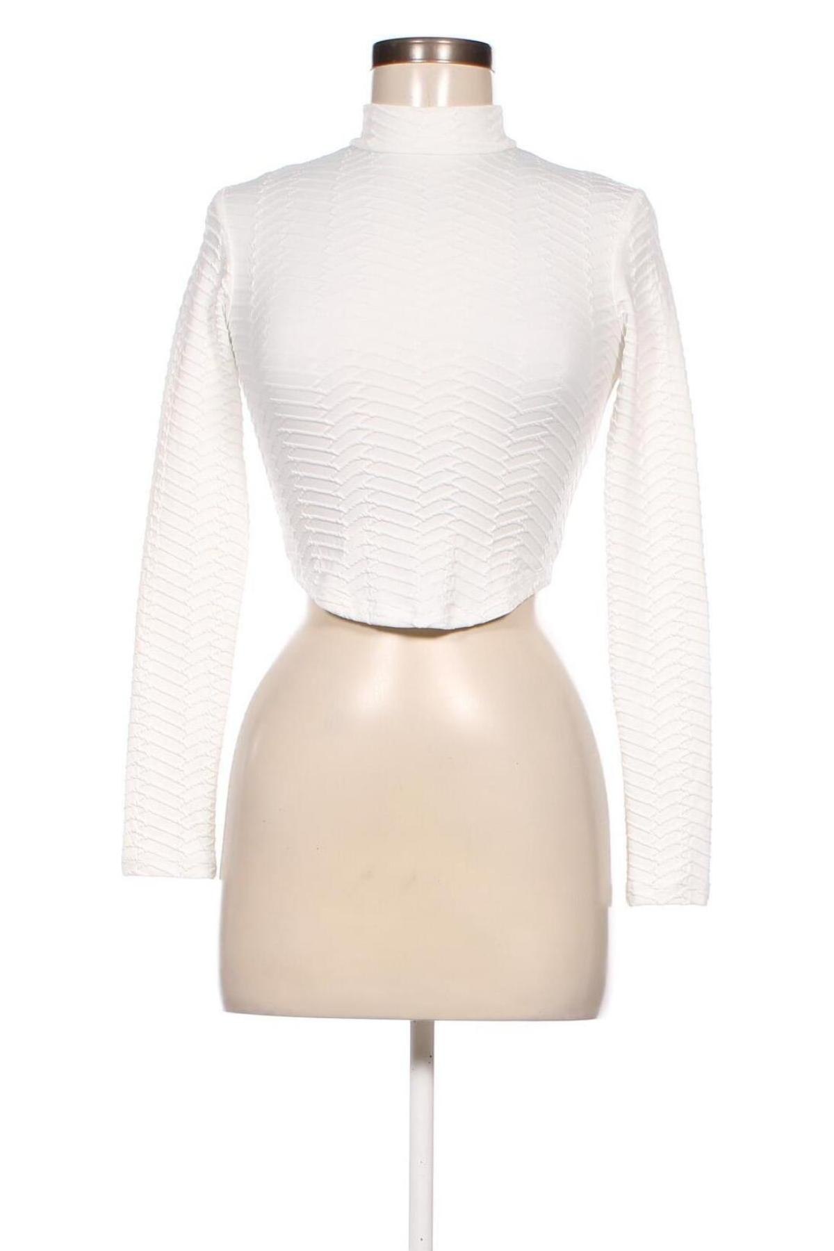 Damen Shirt Bershka, Größe S, Farbe Weiß, Preis 4,97 €