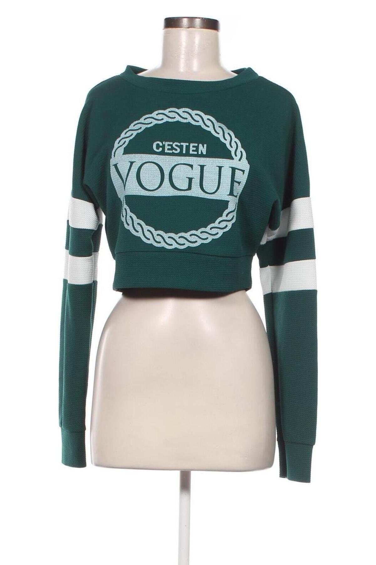Γυναικεία μπλούζα CWK, Μέγεθος S, Χρώμα Πράσινο, Τιμή 4,67 €