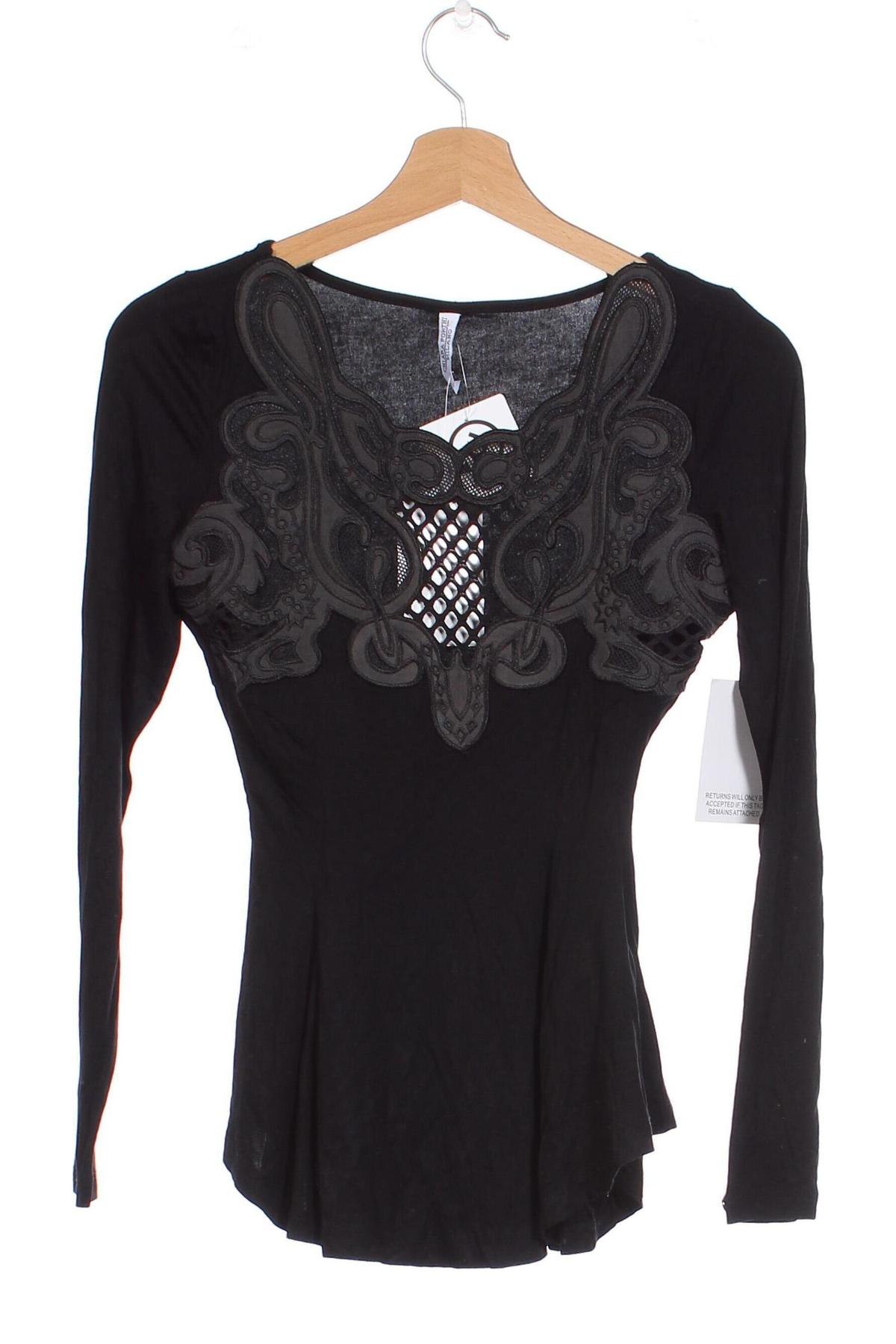 Γυναικεία μπλούζα Chiara Forthi, Μέγεθος XS, Χρώμα Μαύρο, Τιμή 42,90 €