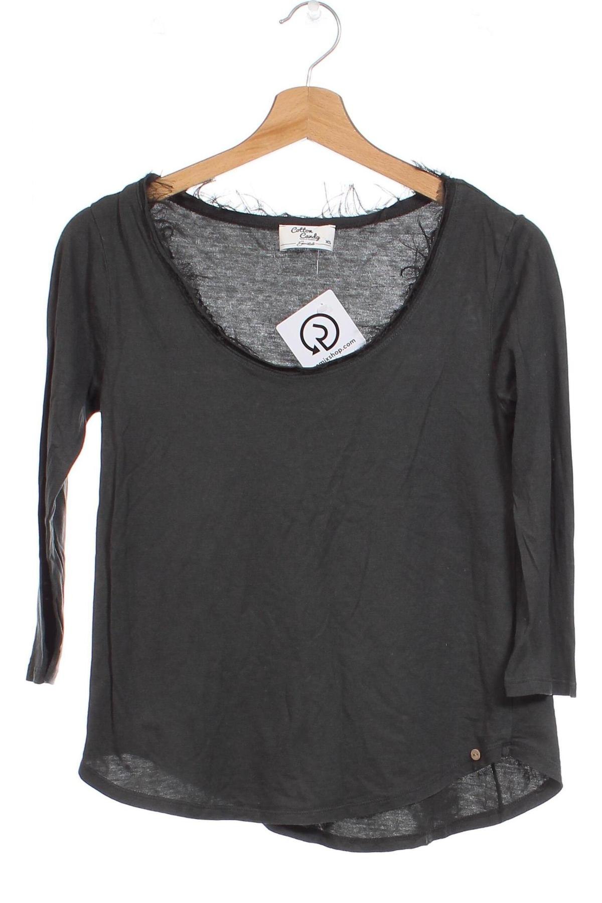 Γυναικεία μπλούζα Cotton Candy, Μέγεθος XS, Χρώμα Γκρί, Τιμή 5,40 €
