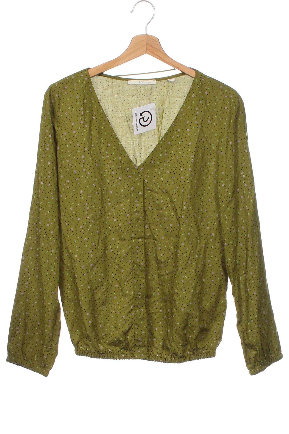Γυναικεία μπλούζα Edc By Esprit, Μέγεθος XS, Χρώμα Πράσινο, Τιμή 10,99 €
