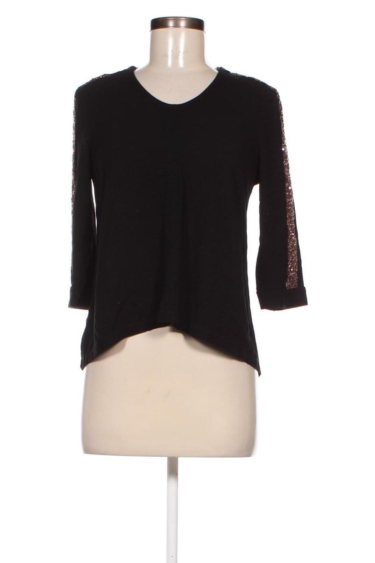 Γυναικεία μπλούζα Enzzo, Μέγεθος S, Χρώμα Μαύρο, Τιμή 6,24 €