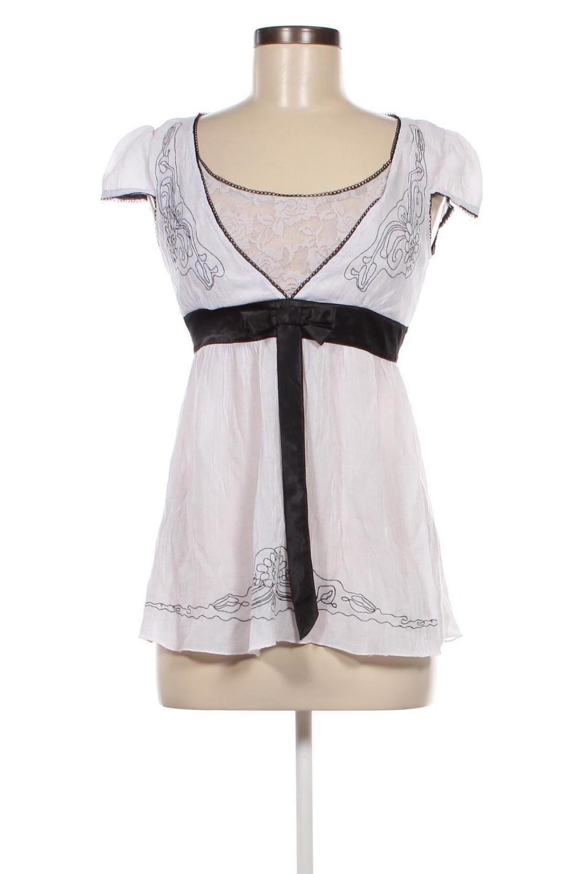 Damen Shirt Foglie Rosse, Größe S, Farbe Weiß, Preis 4,96 €