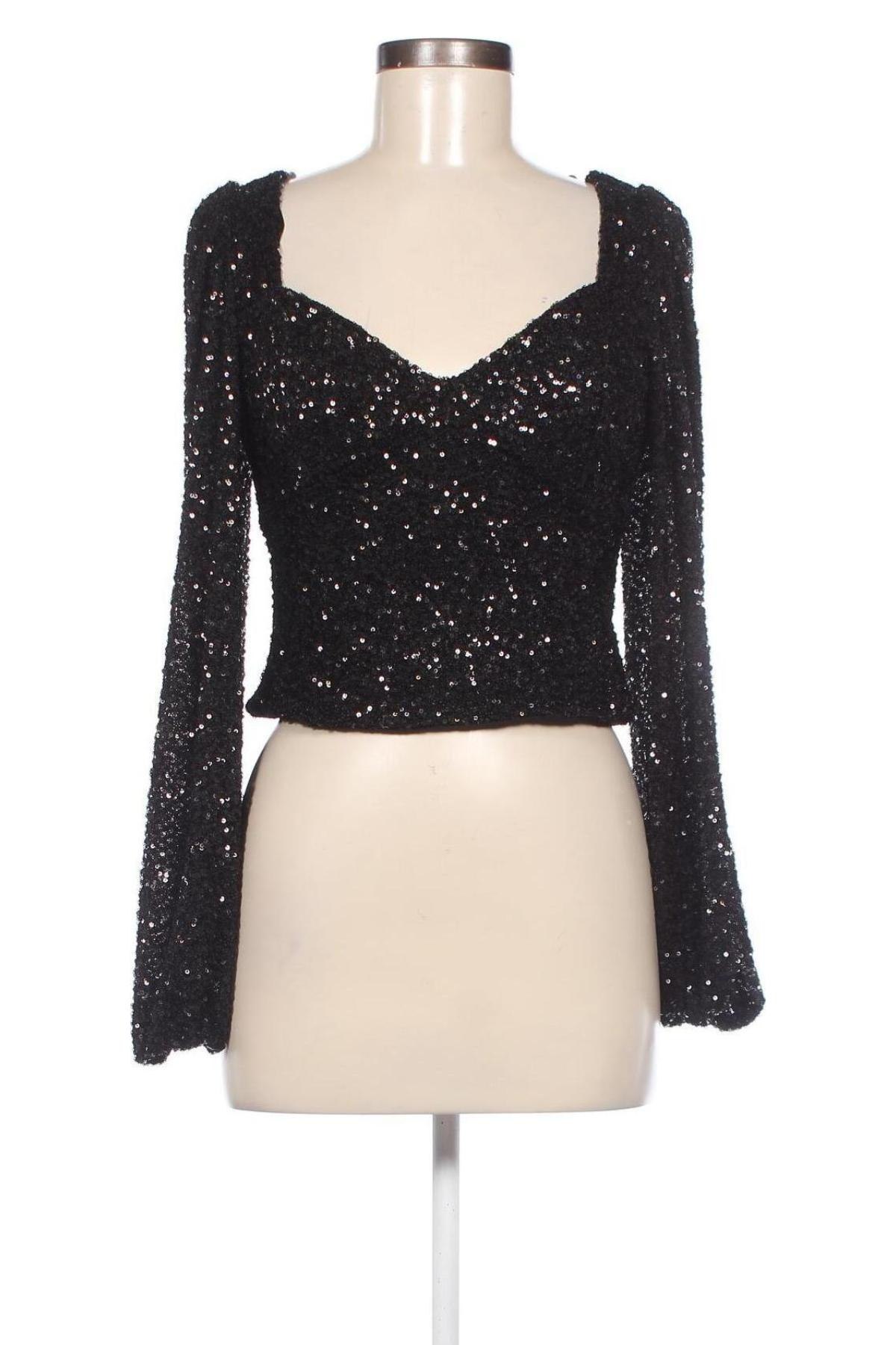 Дамска блуза Gina Tricot, Размер M, Цвят Черен, Цена 9,20 лв.