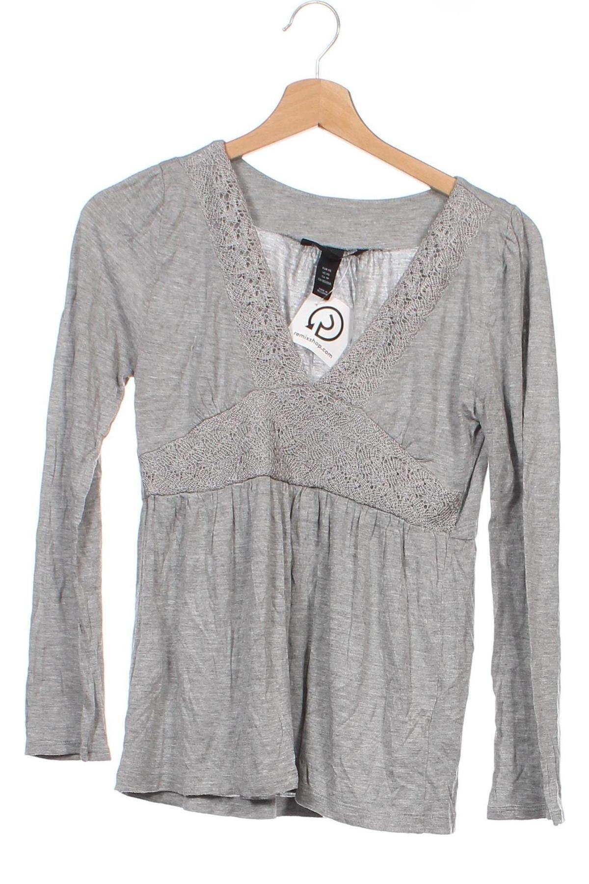 Дамска блуза H&M, Размер XS, Цвят Сив, Цена 9,19 лв.