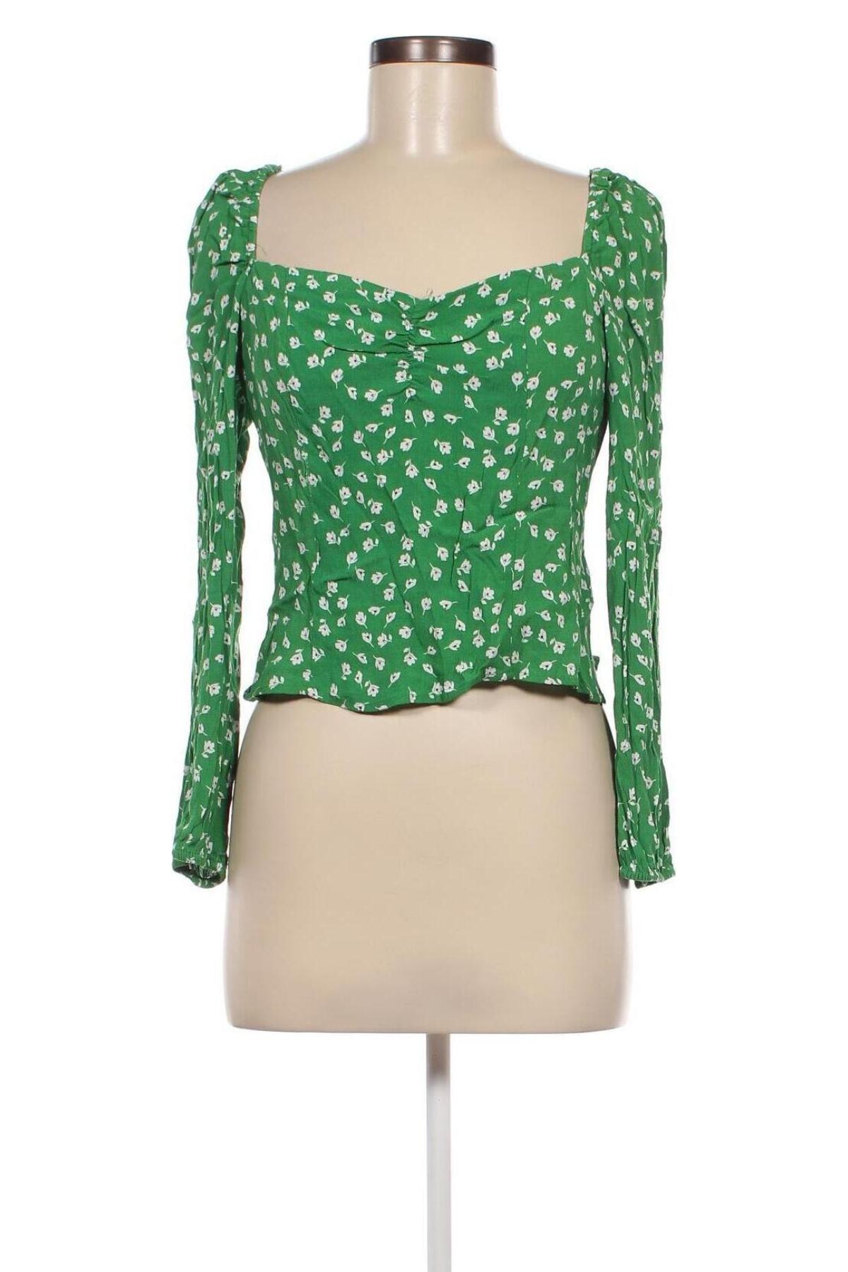 Дамска блуза H&M, Размер XL, Цвят Зелен, Цена 9,69 лв.