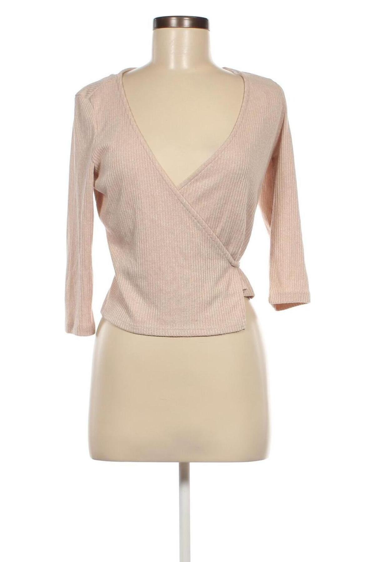 Γυναικεία μπλούζα Monki, Μέγεθος M, Χρώμα  Μπέζ, Τιμή 3,57 €