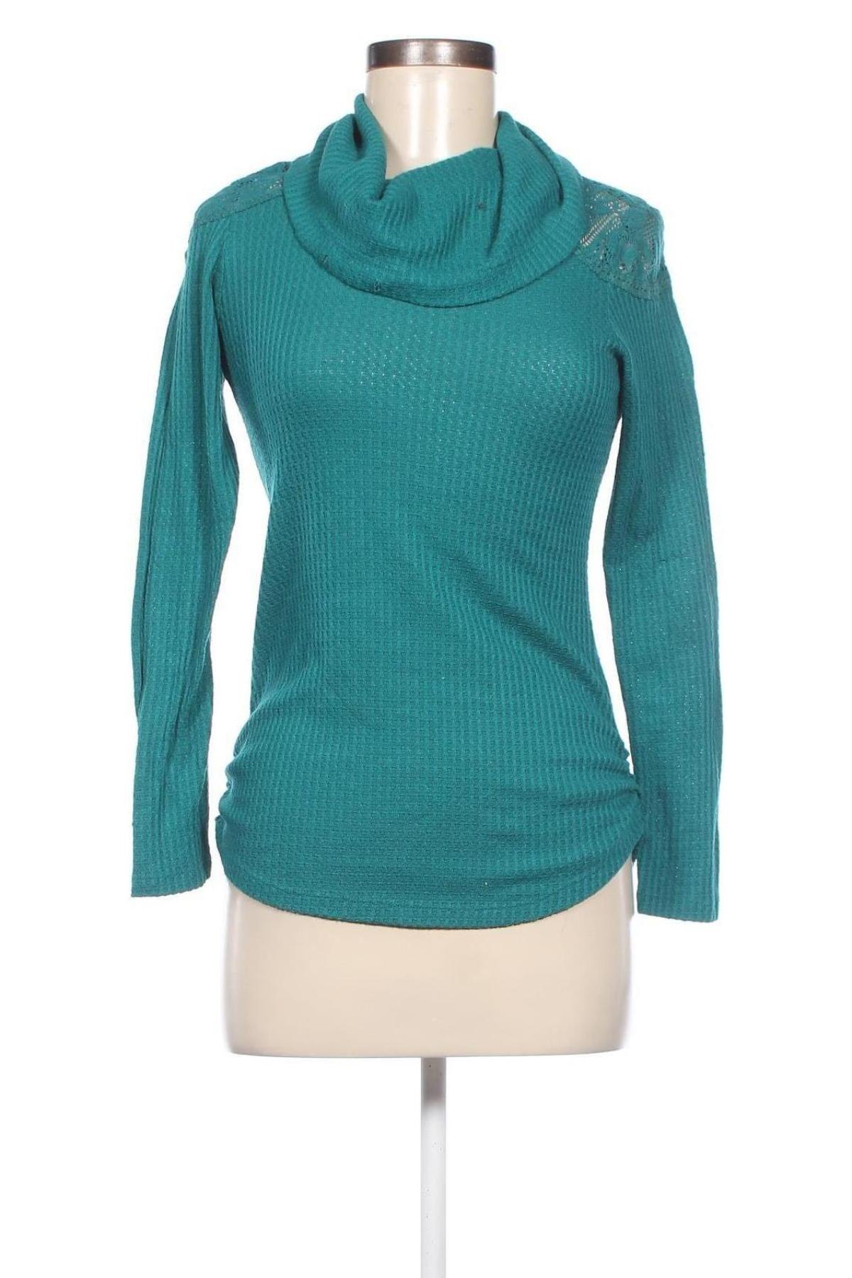 Γυναικεία μπλούζα No Boundaries, Μέγεθος S, Χρώμα Πράσινο, Τιμή 2,12 €