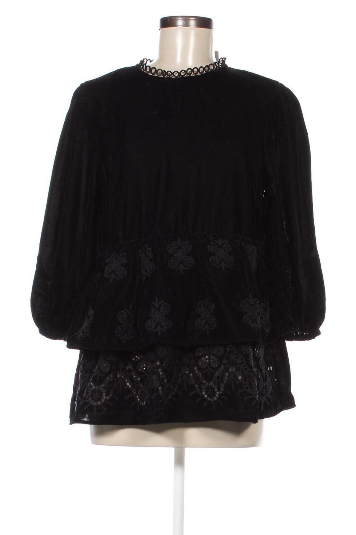 Γυναικεία μπλούζα River Island, Μέγεθος M, Χρώμα Μαύρο, Τιμή 39,69 €