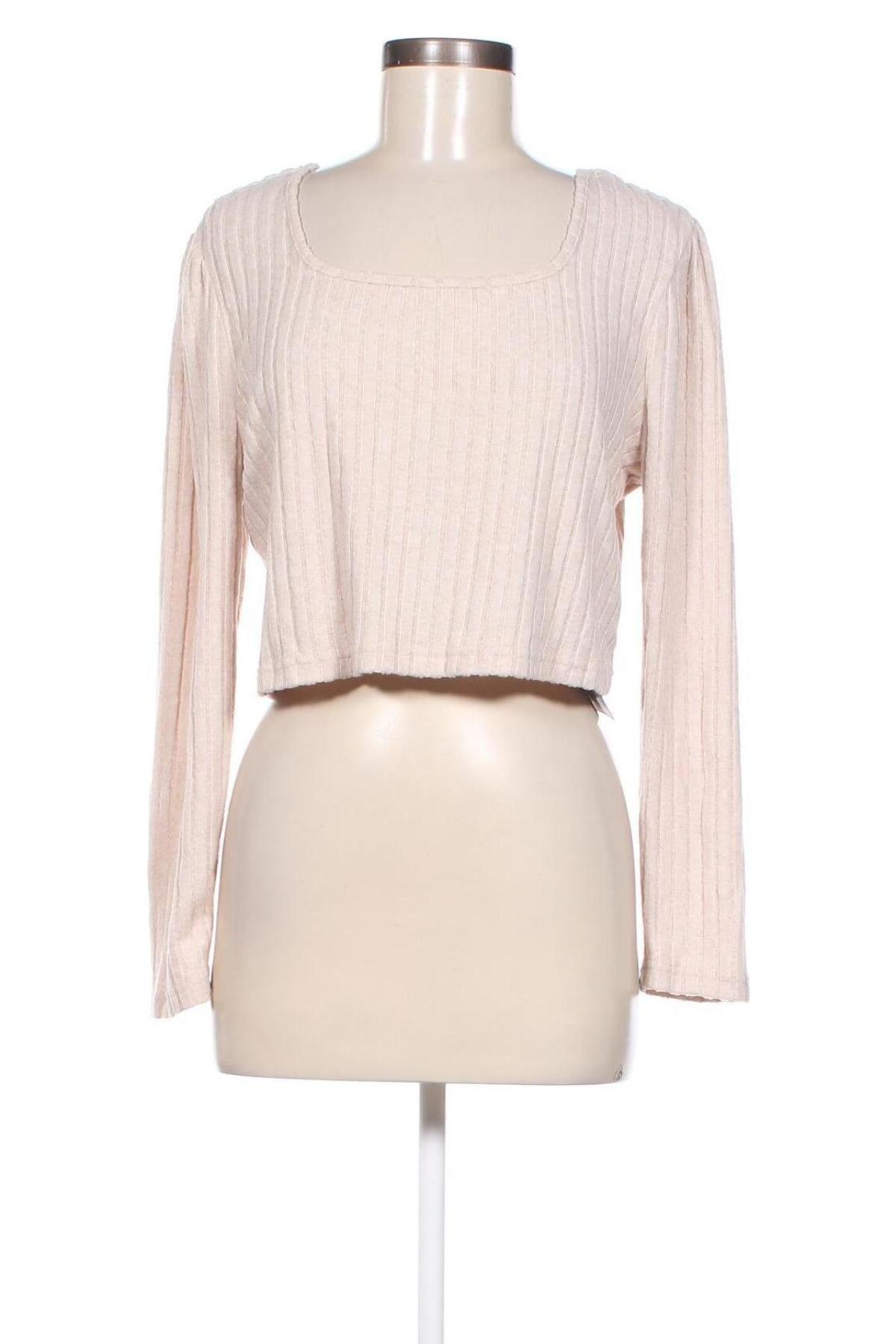 Γυναικεία μπλούζα SHEIN, Μέγεθος XL, Χρώμα  Μπέζ, Τιμή 4,70 €