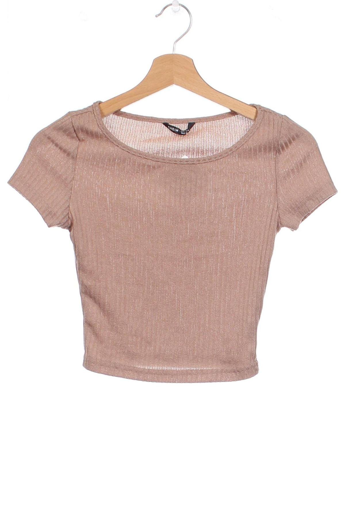 Damen Shirt SHEIN, Größe XS, Farbe Braun, Preis 11,68 €