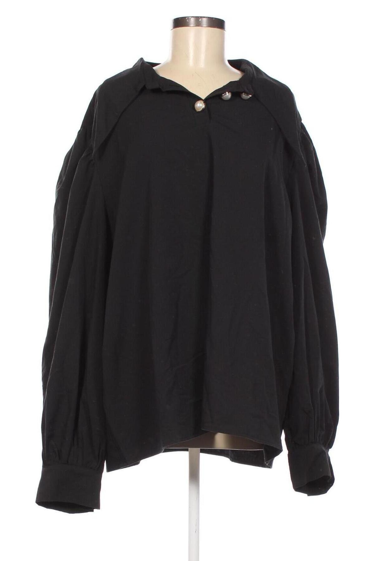 Дамска блуза SHEIN, Размер 4XL, Цвят Черен, Цена 6,46 лв.