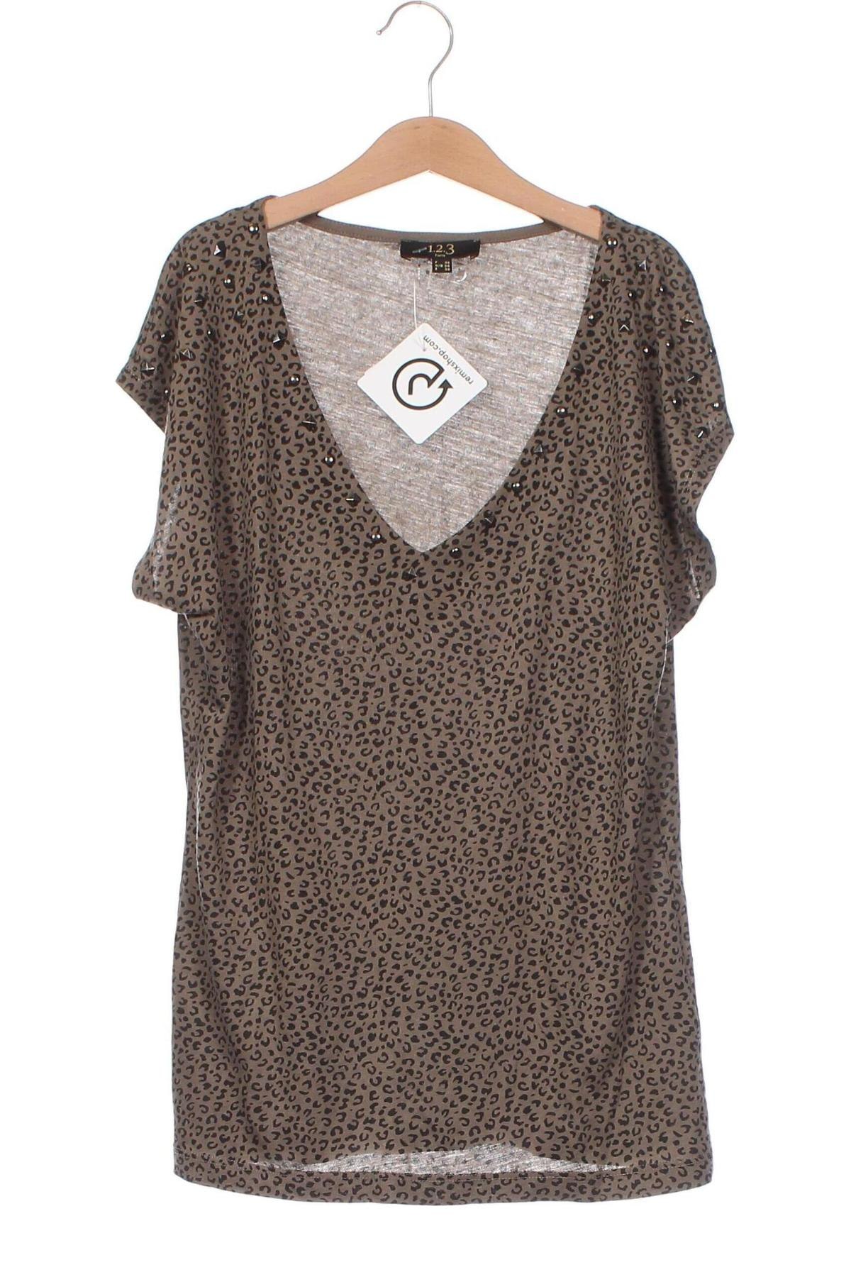 Γυναικεία μπλούζα Un Deux Trois, Μέγεθος XS, Χρώμα Πολύχρωμο, Τιμή 16,63 €