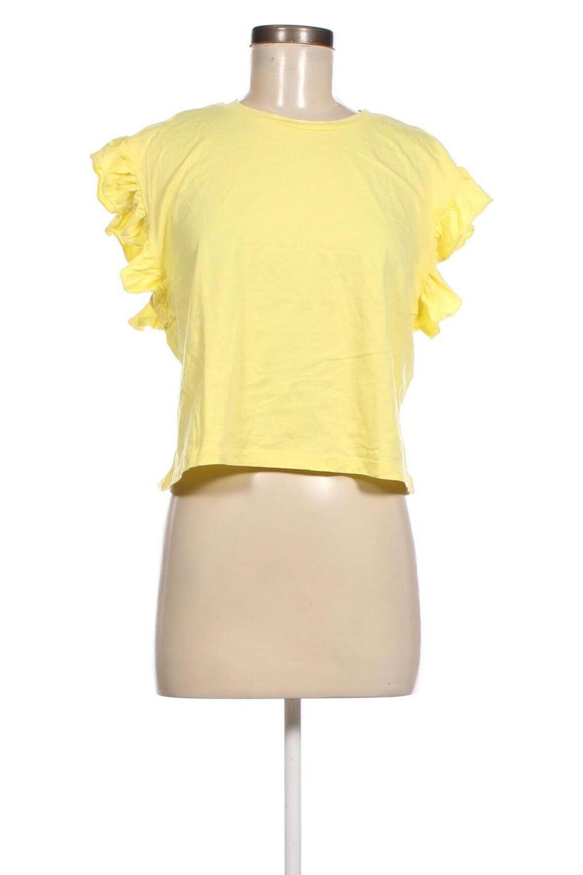 Bluză de femei Zara, Mărime M, Culoare Galben, Preț 26,32 Lei