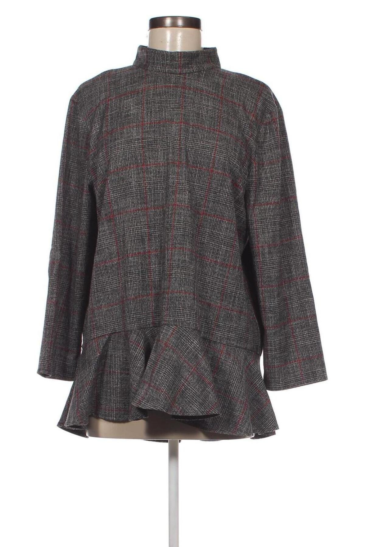 Дамска блуза Zara, Размер XL, Цвят Сив, Цена 13,96 лв.