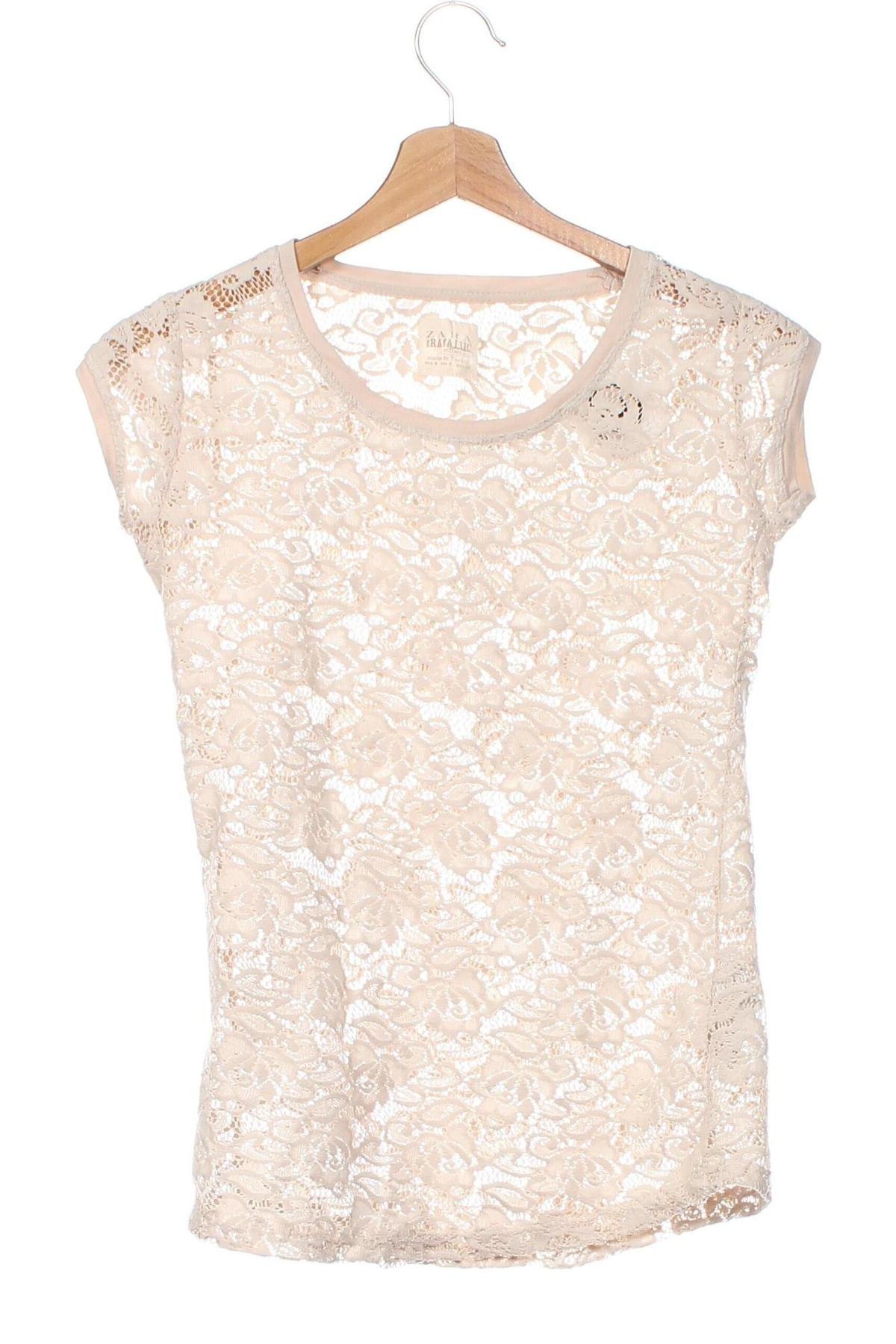 Γυναικεία μπλούζα Zara Trafaluc, Μέγεθος S, Χρώμα  Μπέζ, Τιμή 4,60 €